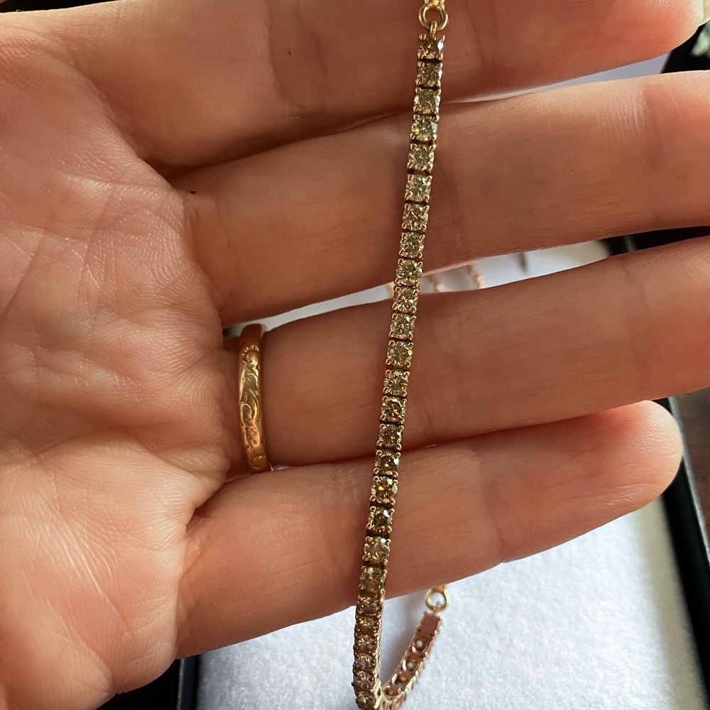 Beautiful Levian Chocolate Diamond Ombré Rose Gold Bolo Bracelet
